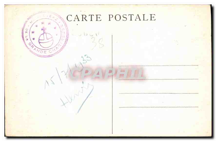 CPA Dauphine Couvent de la Grande Chartreuse Entree principale et la chapelle des Etrangers  — Rückseite