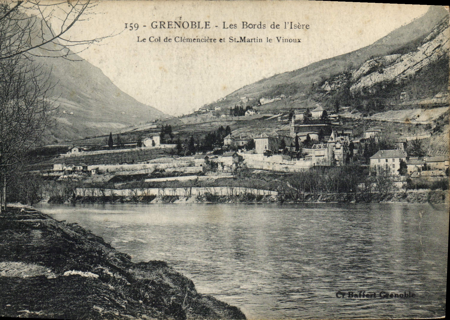 Grenoble - The Banks of the Isère — The Clémenciére Pass and St-Martin le Vinoux — Cr Baffert Grenoble, n°159