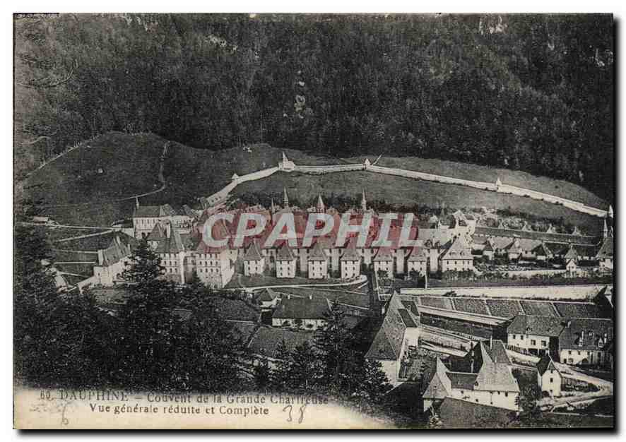Dauphiné — Kloster der Grande Chartreuse — Reduzierte und vollständige allgemeine Ansicht