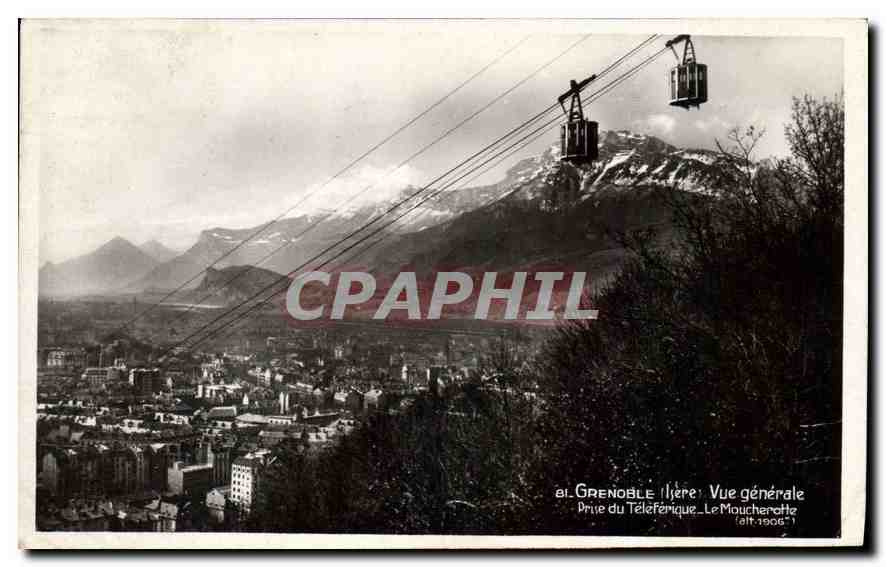 CPA Grenoble isere Vue generale Prise du Teleferique Le Moucherette 