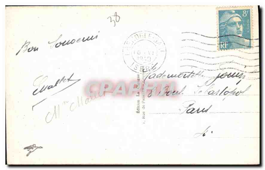 CPA Grenoble isere Vue generale Prise du Teleferique Le Moucherette  — Verso
