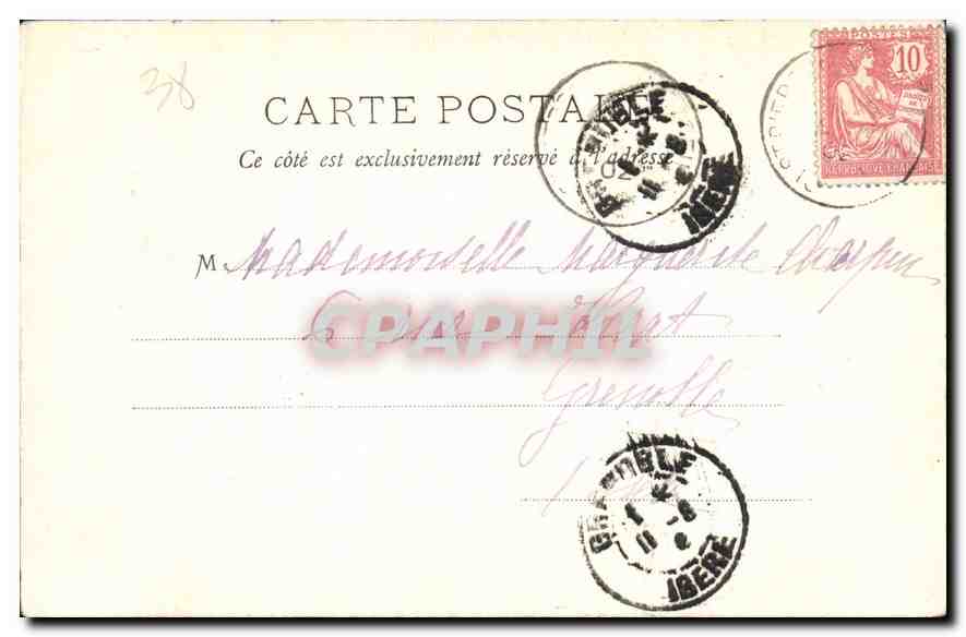 Dauphiné - Portal der Abtei St-Antoine - Papeterie des Alpes Eug. Robert, Grenoble — Rückseite