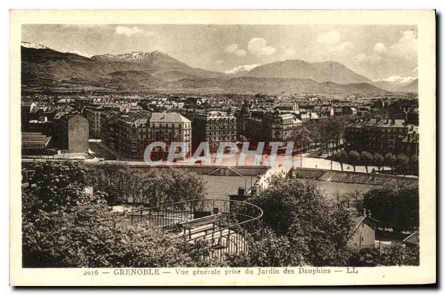 CPA Grenoble vue generale prise du Jardin des Dauphins 