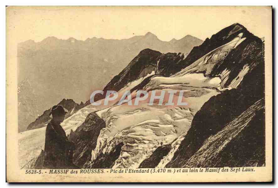 Massif des Rousses - Pic de l'Etendard (3.470 m) und im Hintergrund der Massif des Sept-Laux
