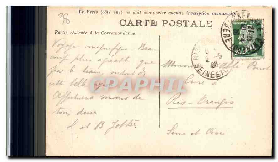 Grenoble — Vue Générale et la Chaîne des Alpes — CI. A. V. n°02 — Rückseite