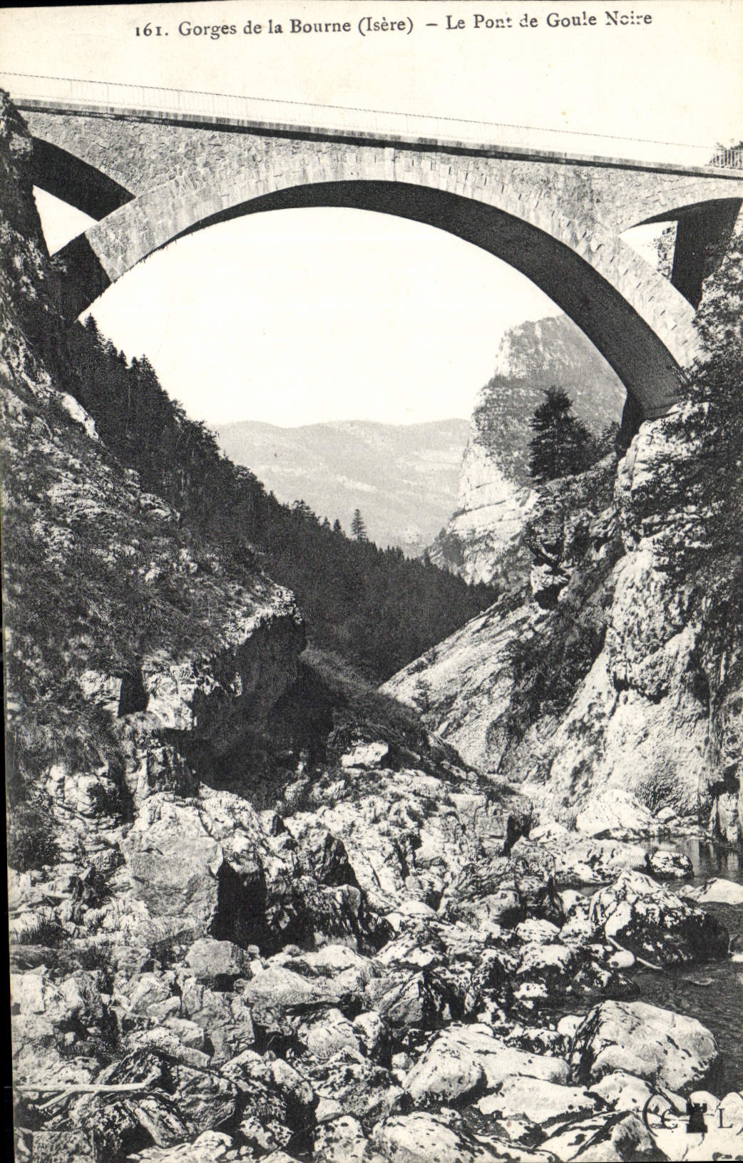 Gorges der Bourne (Isère) — Brücke von Goule Noire — Verlag G. 1