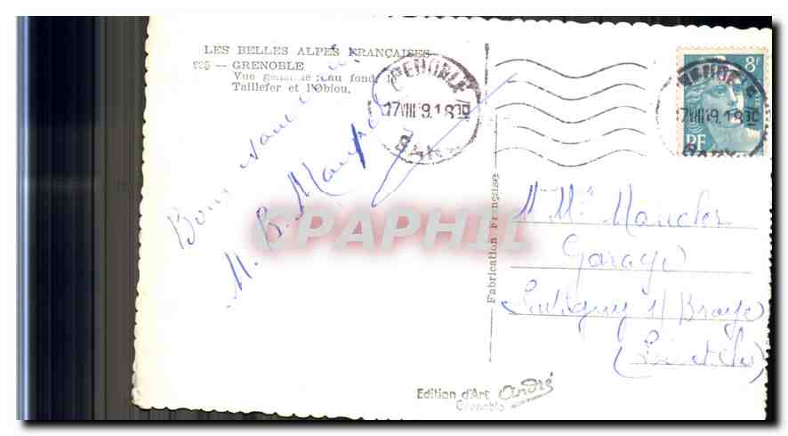 Grenoble — Vue générale — Édition d'Art Ondrès — Reverso