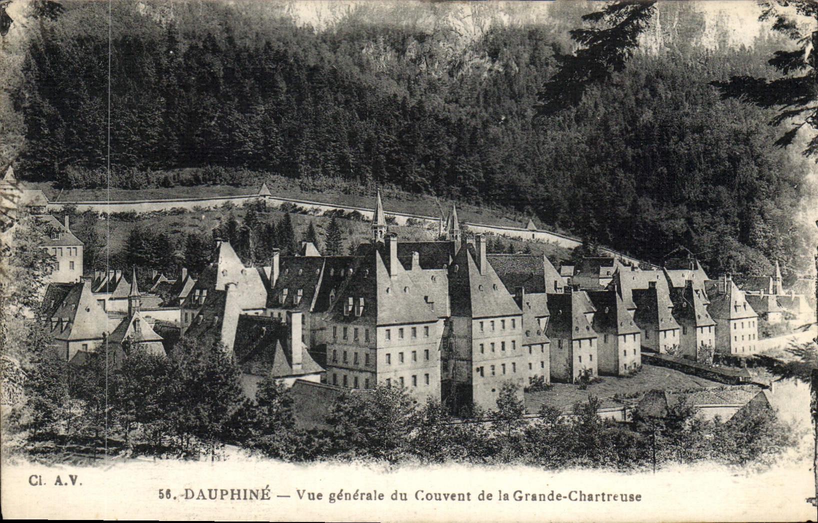 Dauphiné — Vue générale du Couvent de la Grande-Chartreuse — Ci. A.V. n°58