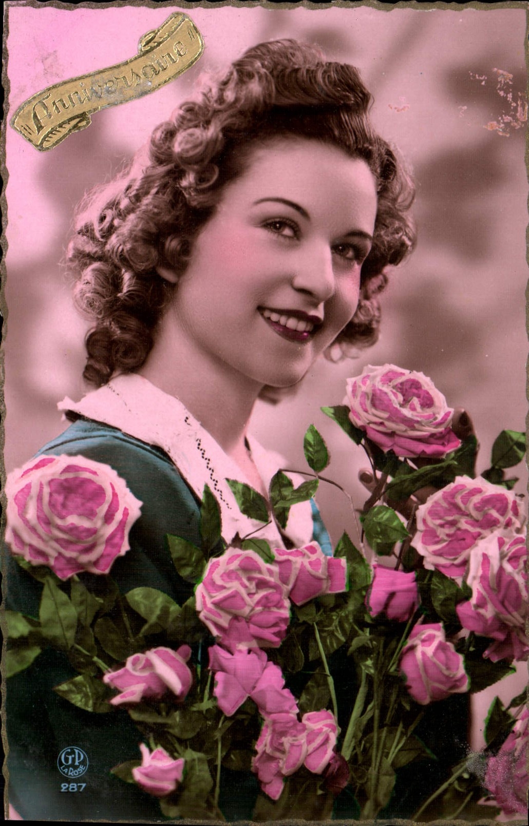 CPA Anniversaire Femme