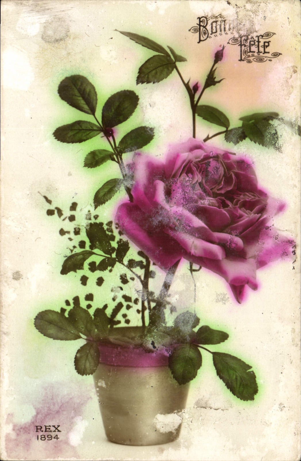 CPA Bonne fete Fleurs