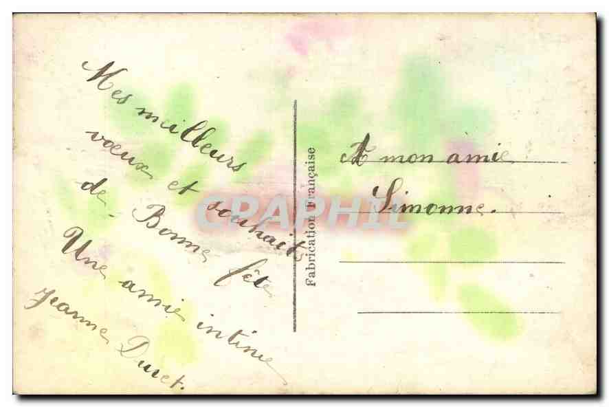 CPA Bonne fete Fleurs — Rückseite