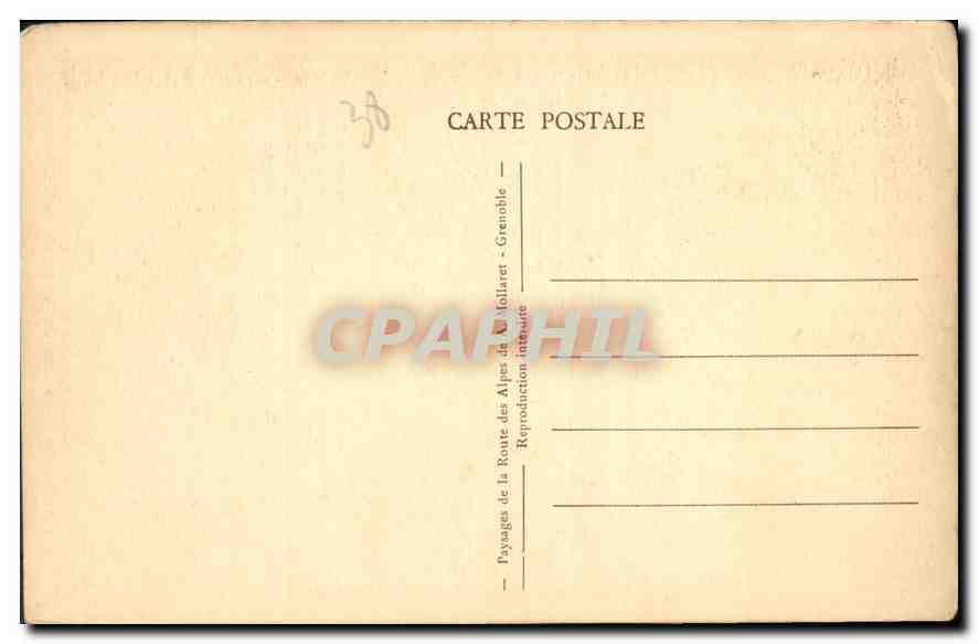 Défilé du Claudan — Gorges de la Tinée — Éditeur : Puyagages de la Route des Alpes de Mollaret — Rückseite