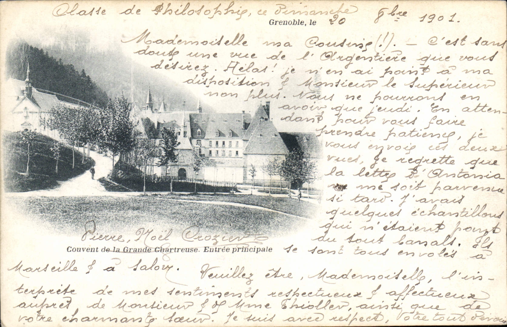 CPA Couvent de la Grande Chartreuse Entree principale (carte précurseur)