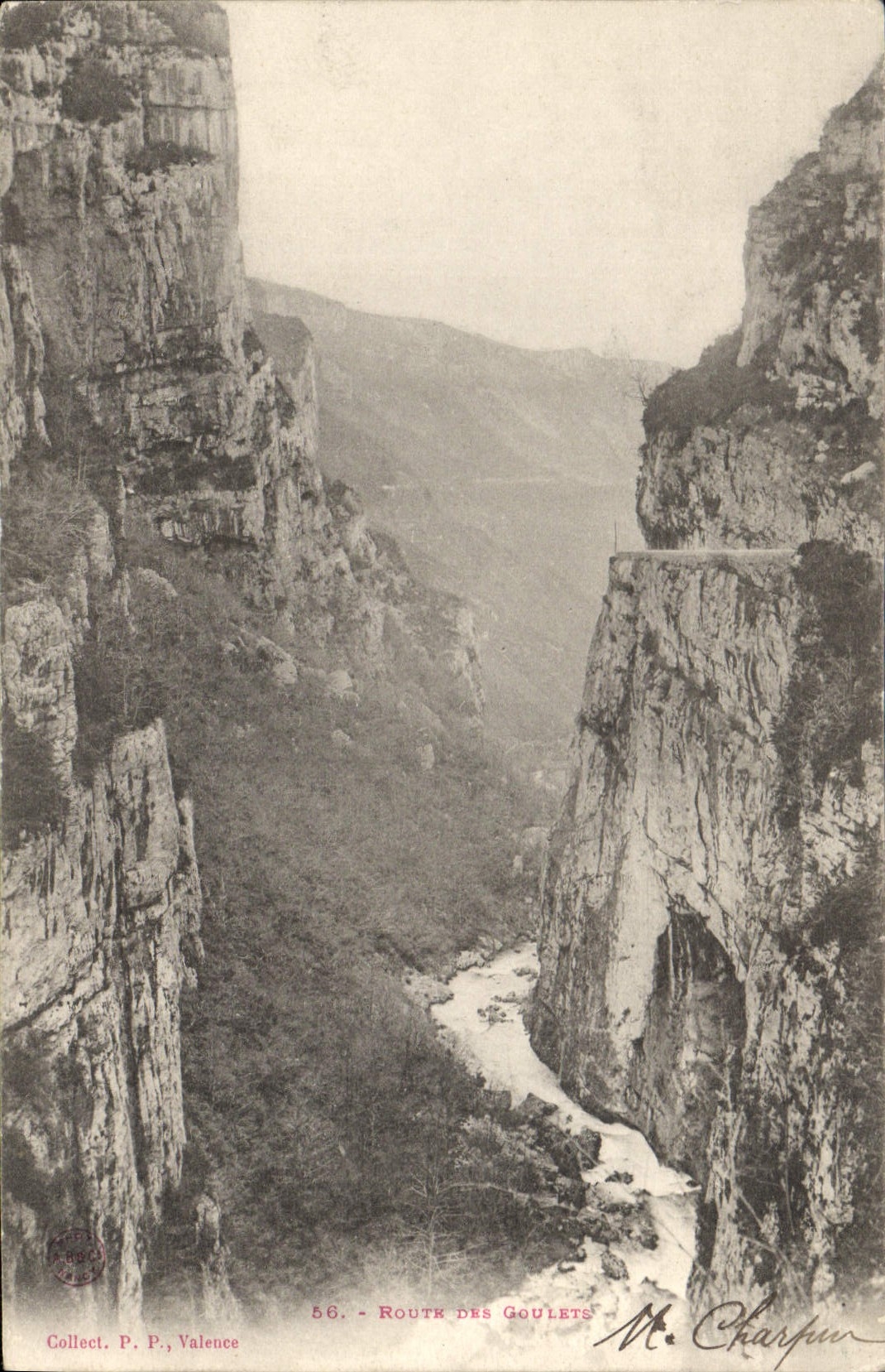 Route des Goulets — Vue du canyon — Collect. P. P., Valence, n° 56 - Anverso