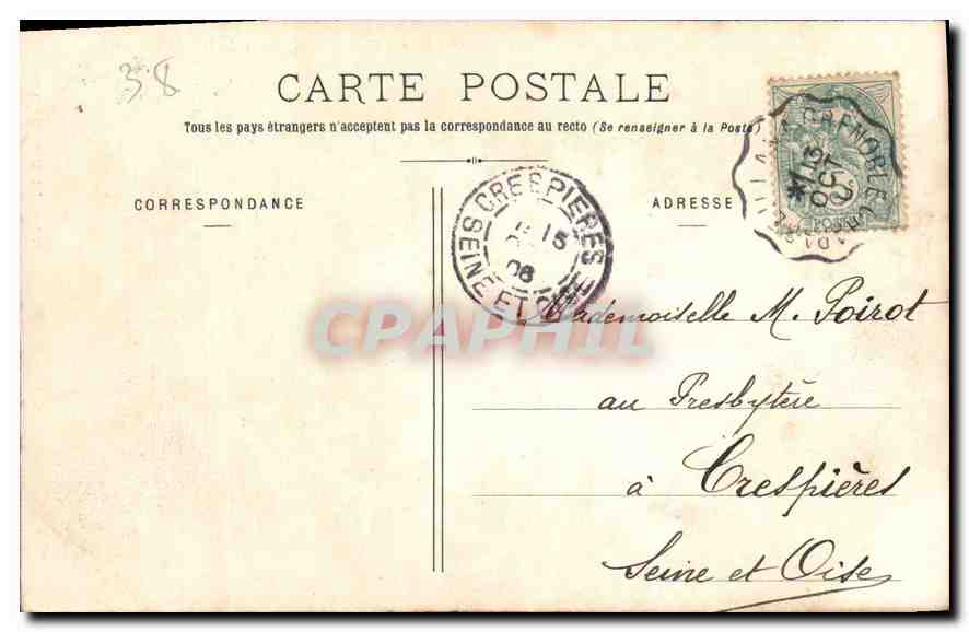 La Grande Chartreuse — Dauphiné — Vue générale — Chiché O. V. - Collect. L. P. Grandjean — Verso