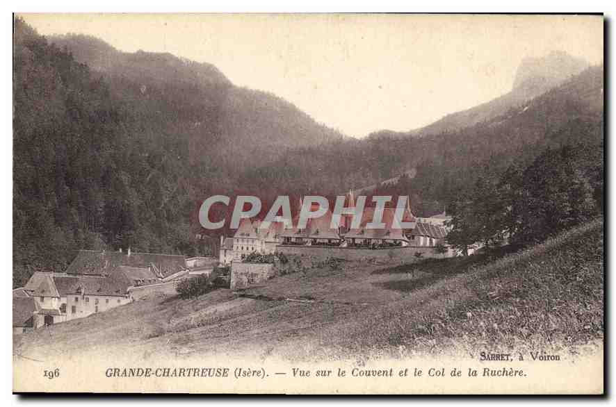 Grande-Chartreuse (Isère) — Vue sur le Couvent et le Col de la Ruchère — Sarret, à Voiron