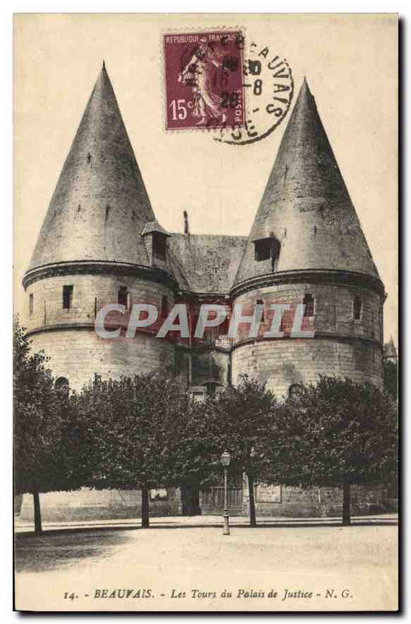 CPA Chateau de Beauvais Les Tours du Palais de Justice 