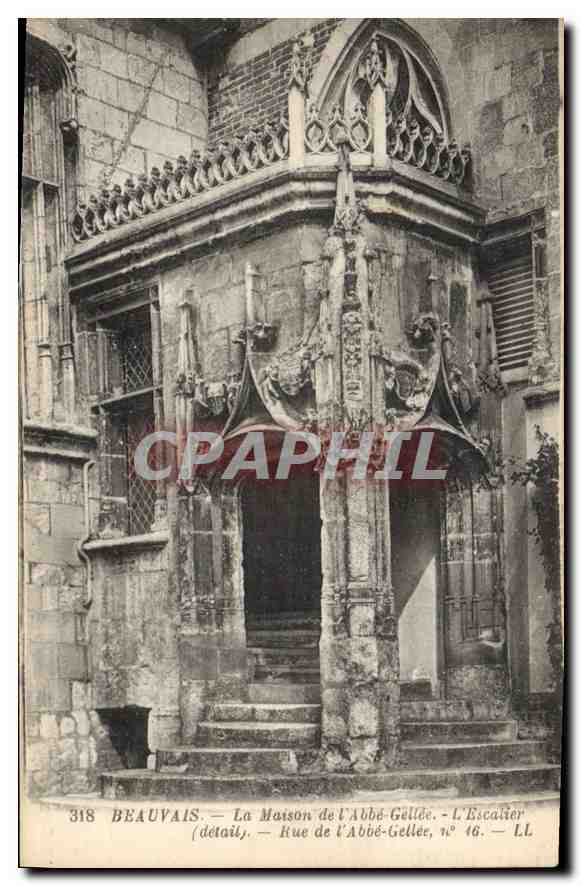 Beauvais — La Maison de l'Abbé-Gellée — détail — Rue de l'Abbé-Gellée, n° 16 — LL