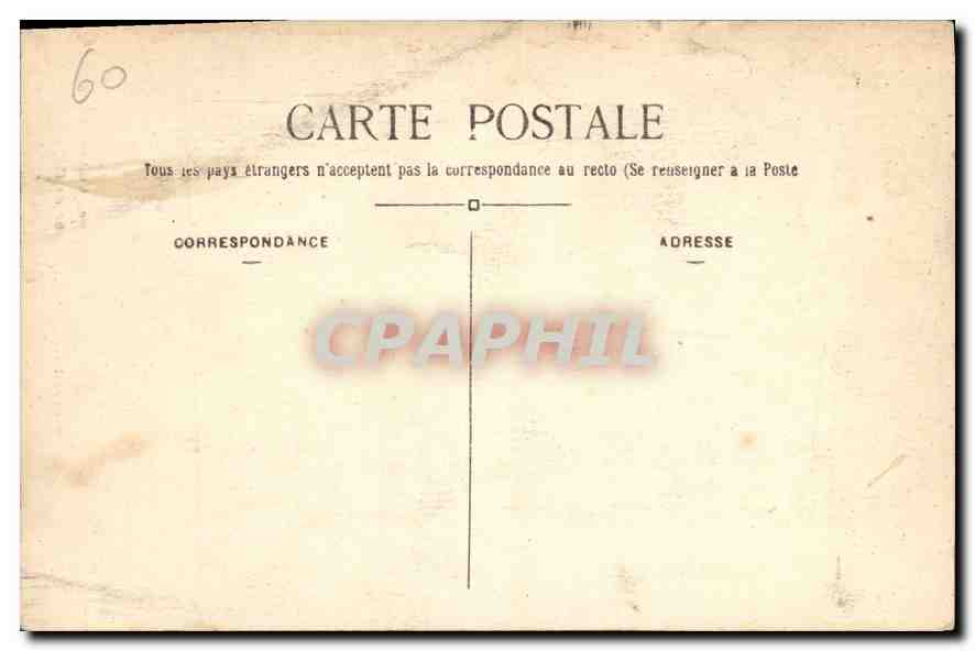 CPA St Leu d'Esserent Oise Interieur de l'Eglise  — Rückseite