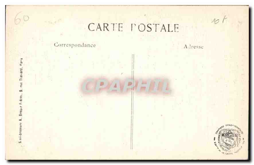 Crépy-en-Valois — Interior de la Iglesia de San Dionisio — Edición Agnet, n°18 — Reverso