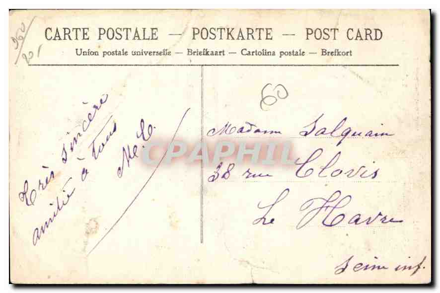 CPA Saint Just en Chaussee Hotel de Ville — Rückseite