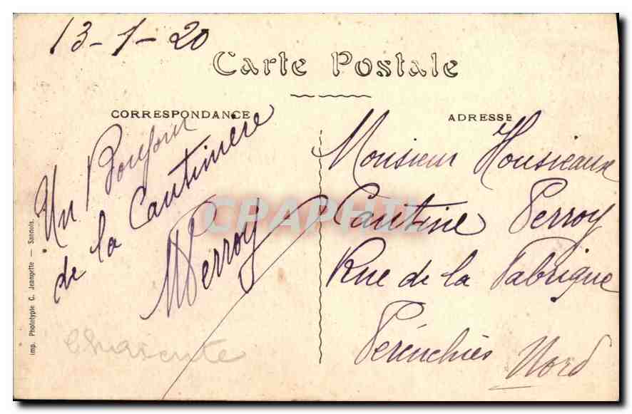CPA Angouleme vue prise du Rembart Desaix  — Rückseite