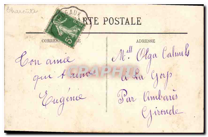 La Fontaine de l'Abbaye — La Couronne — Environs d'Angoulême — Reverso