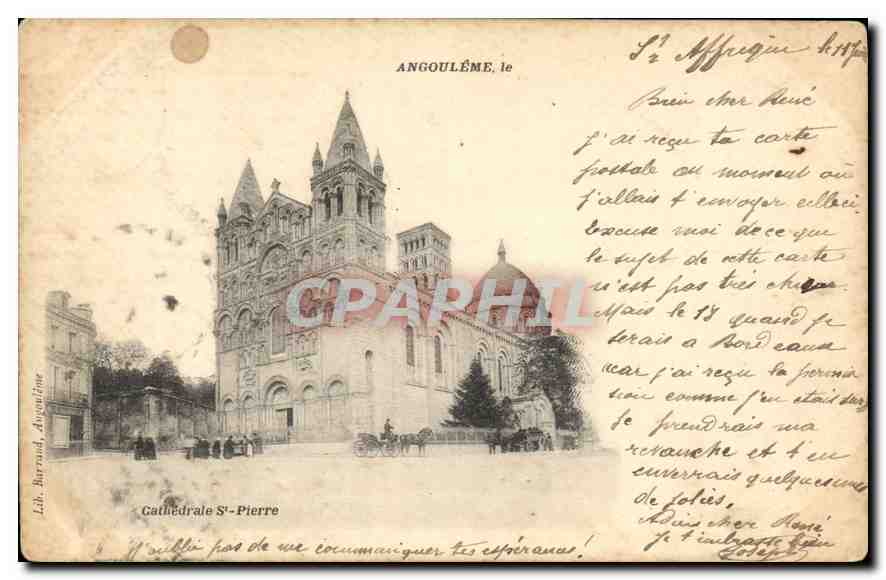 CPA Angouleme le Cathedrale St Pierre (carte précurseur)