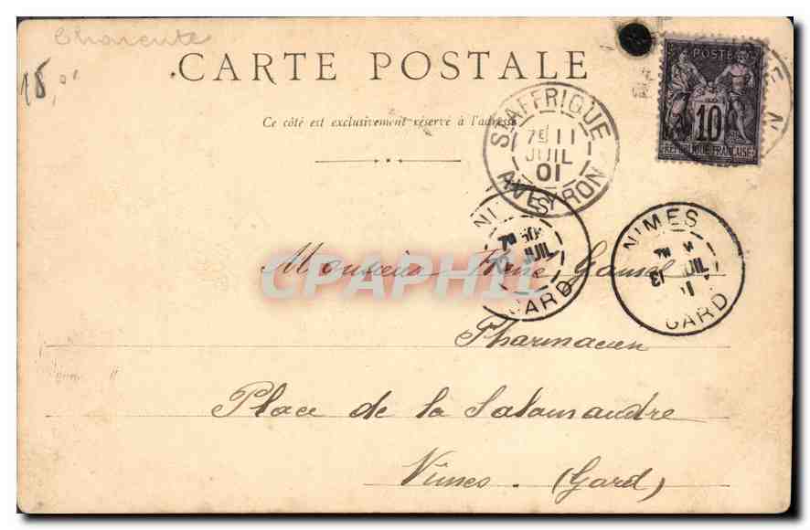 CPA Angouleme le Cathedrale St Pierre (carte précurseur) — Rückseite