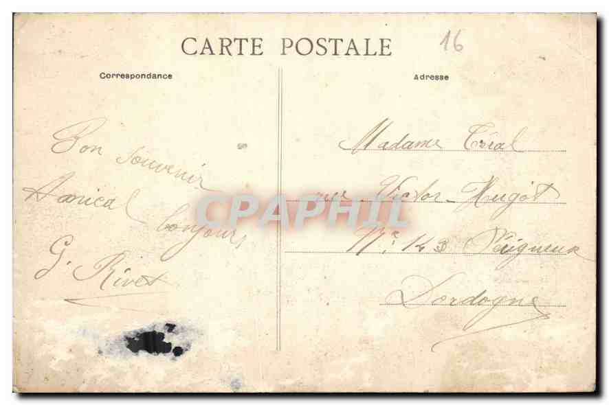 CPA Angouleme Faubourg l'Houmeau et la Charente  — Rückseite