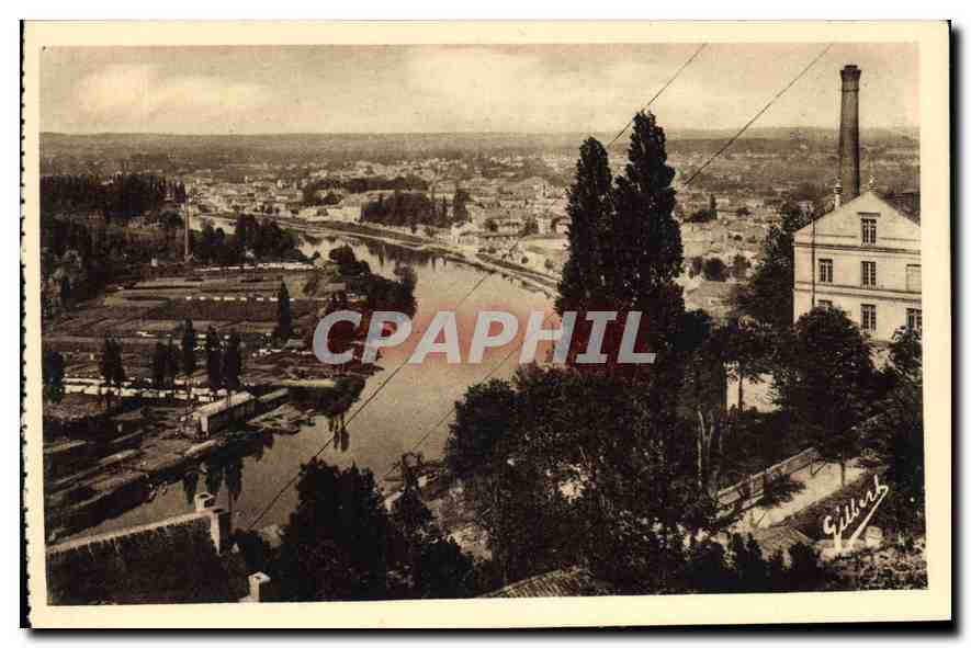 Angoulême — Vue sur la Faille de la Charente et le Faubourg d'Haumeau — Édition d'Art A. Gilbert Soulard
