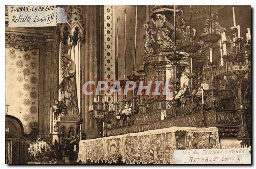 CPA L'Aunis et Saintonge Beau Retable Louis XV de l'Eglise de Tonnay Charente 