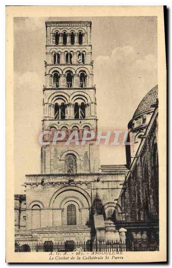 CPA Angouleme le Clocher de la Cathedrale St Pierre 