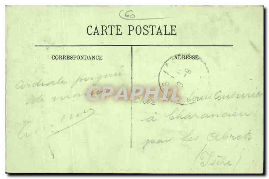 CPA Pierrefonds Le Chateau et l'Etang cote ouest  — Rückseite