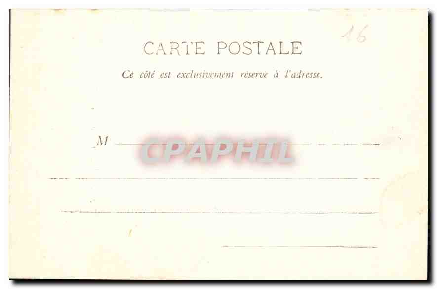 CPA Angouleme Hotel de Ville  — Rückseite
