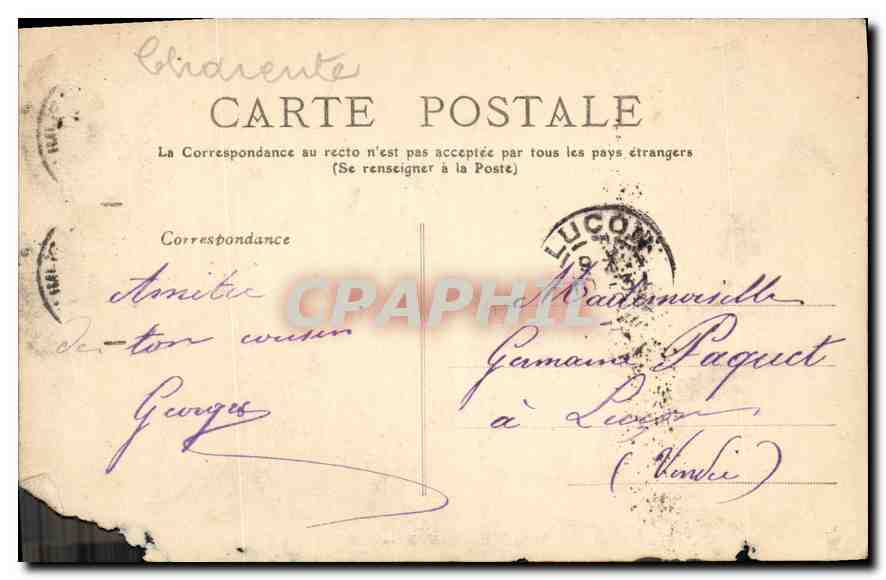 CPA Rochefort sur Mer Eglise St Louis  — Rückseite