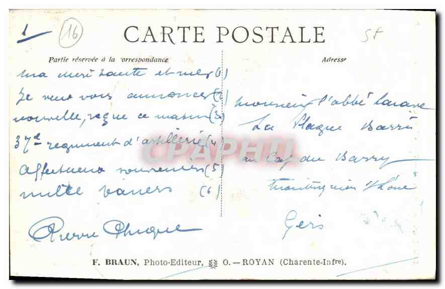 Ruffec — Vieille Tour de la Bolssière — Rue du Bois — F. Braun, Royan — Reverso