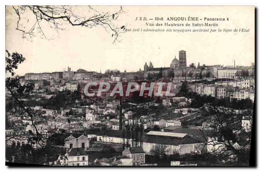 CPA Angouleme Panorama 4 vue des Hauteurs de Saint Martin 