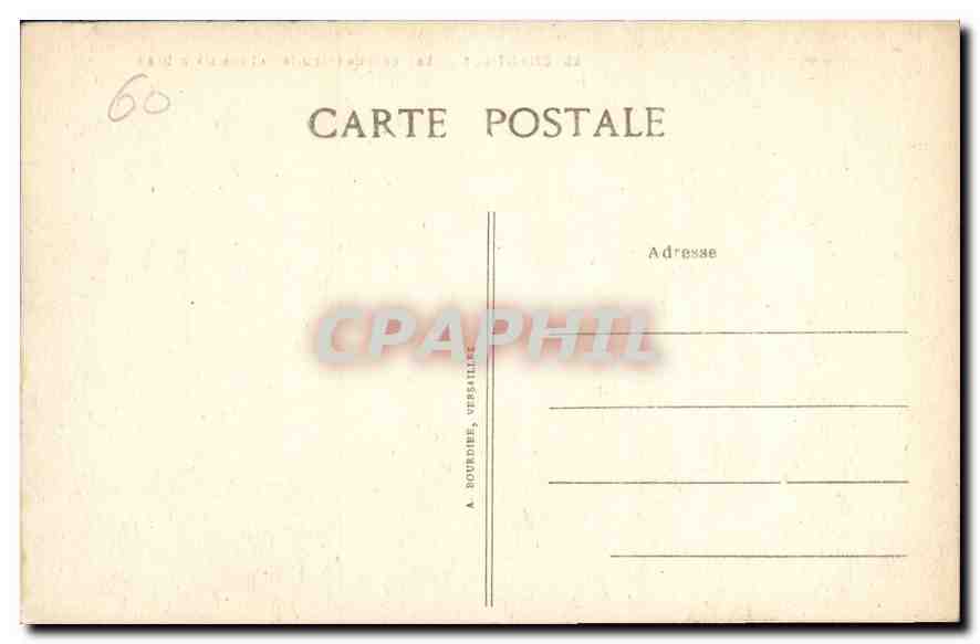 CPA Chantilly les grandes ecuries et les six arbres  — Rückseite
