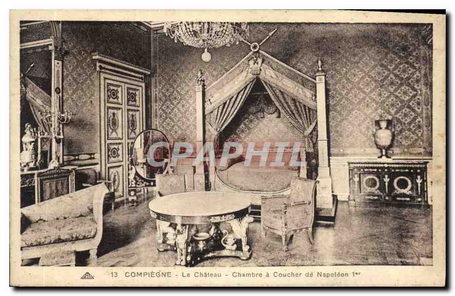 CPA Compiegne Le Chateau Chambre a Coucher de Napoleon Ier 