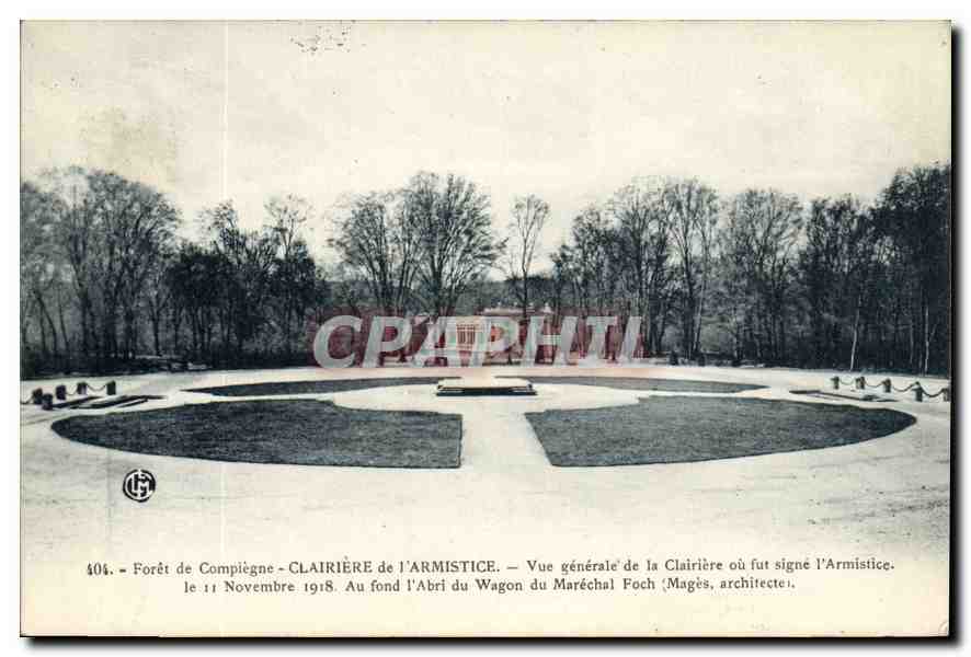 CPA Foret de Compiegne Clairiere de l'Armistice vue generale de la Clairiere ou fut signe l'Armistic