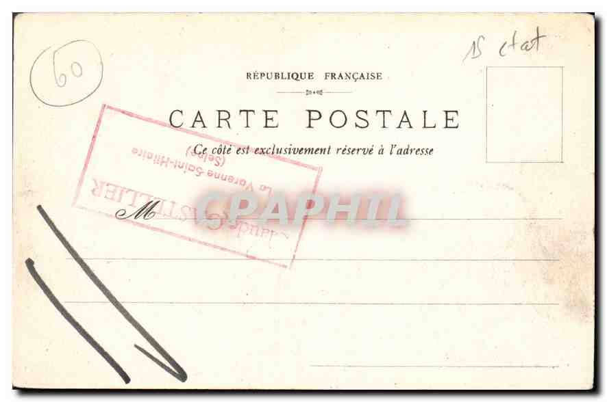 CPA Environs de Compiegne l'Eglise de Saint Jean au Bois  — Verso