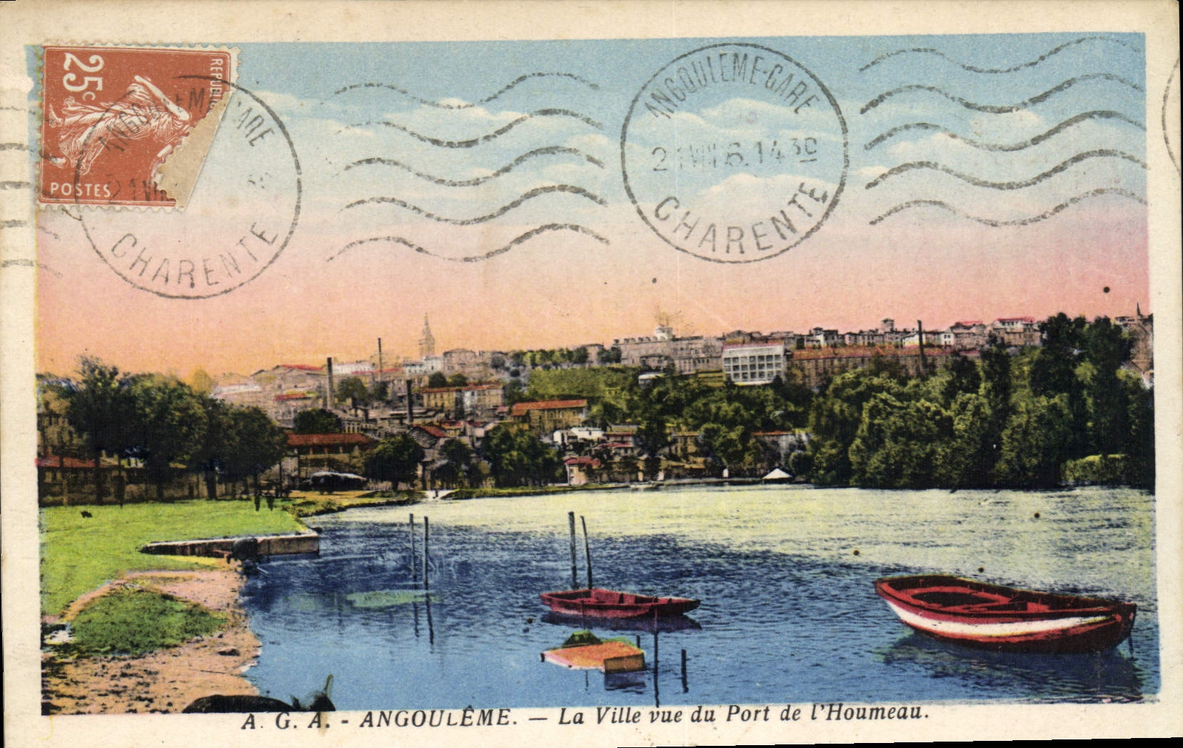 Angoulême — La Ville vue du Port de l'Houmeau — A.G.A. éditeur