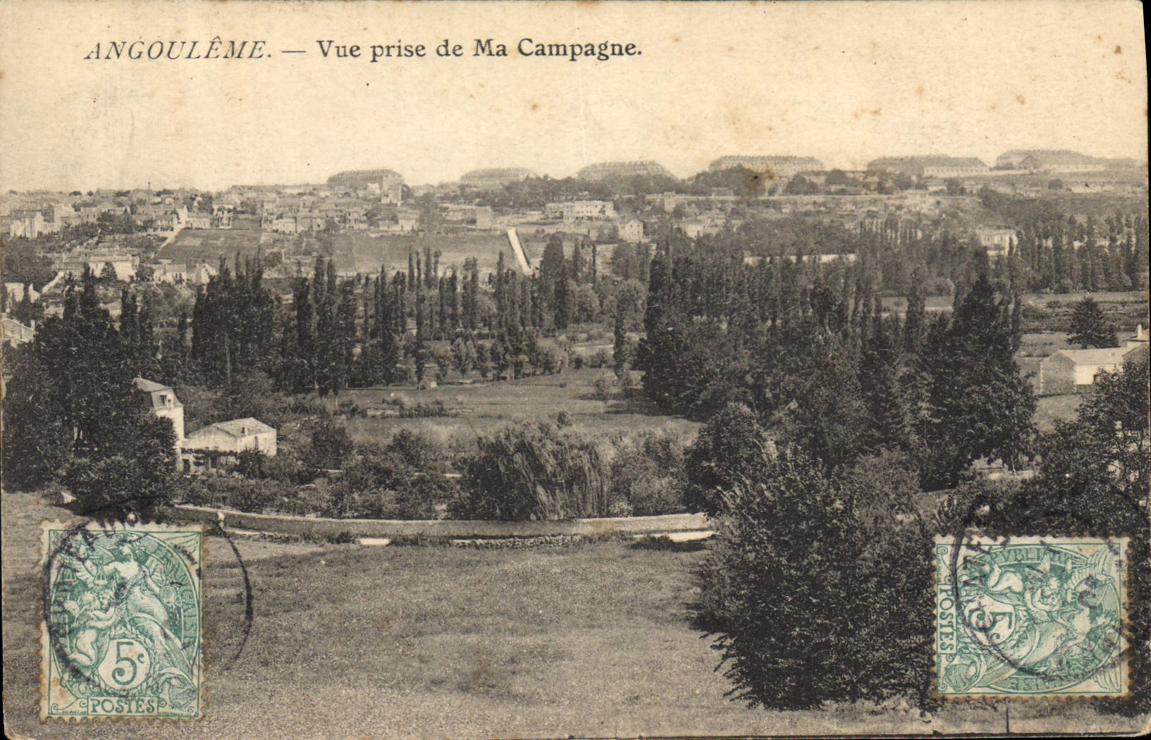 CPA Angouleme vue prise de Ma Campagne 