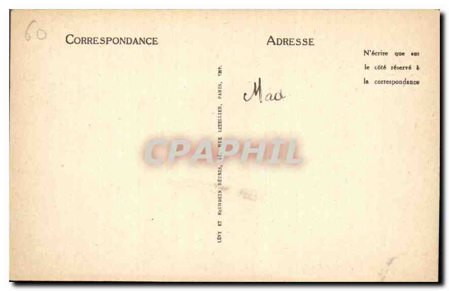 CPA Chateau de Chantilly Cote Nord Ouest  — Rückseite