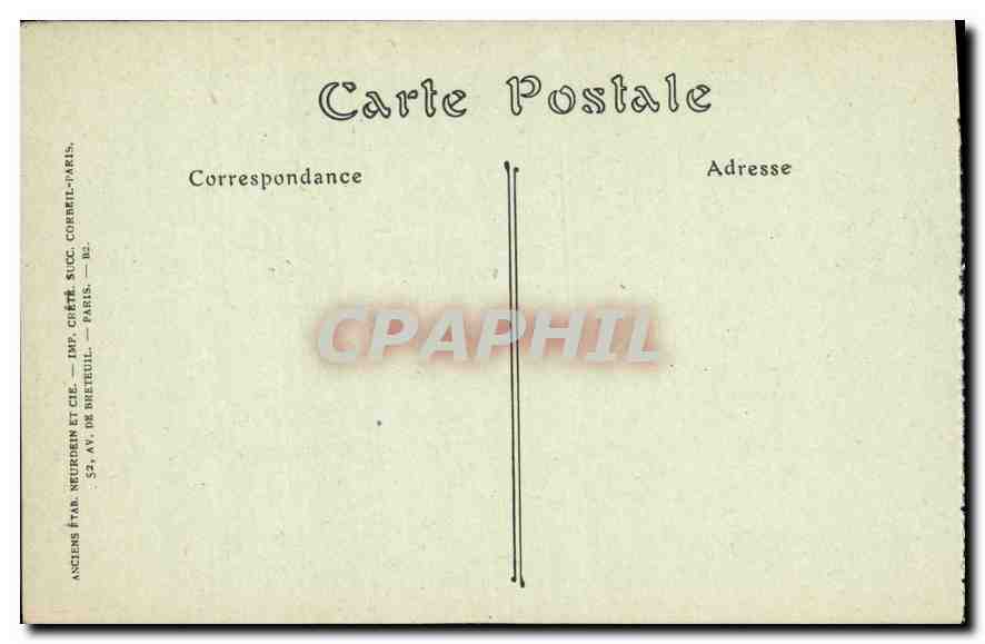 CPA Parc du Palais de Compiegne l'Avenue des Beaux Monts  — Verso