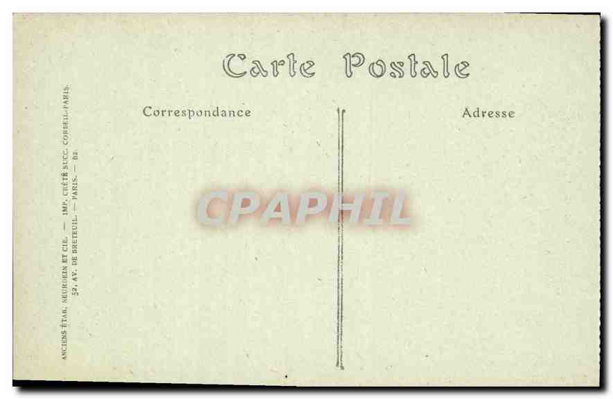 CPA Palais de Compiegne Chambre a coucher de l'Imperatrice  — Rückseite