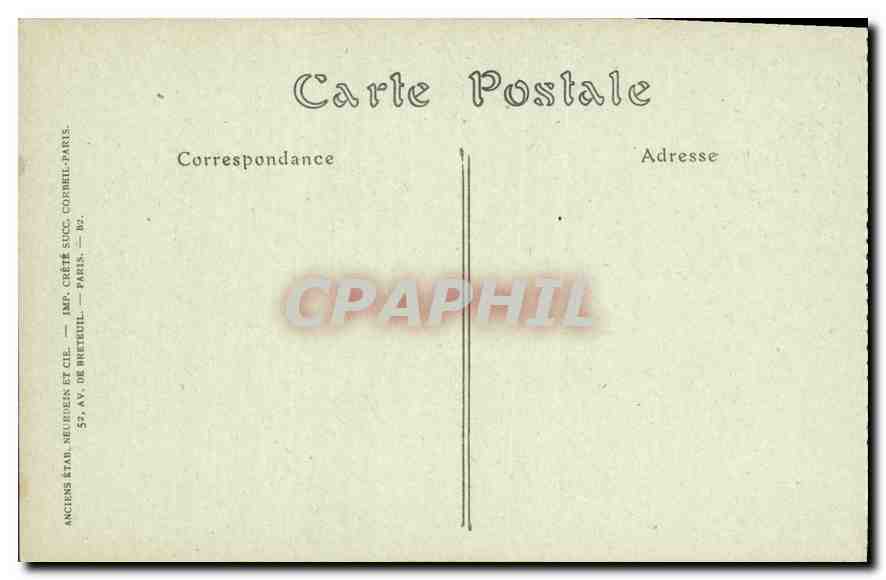 CPA Palais de Compiegne Chambre a coucher de l'Empereur  — Rückseite