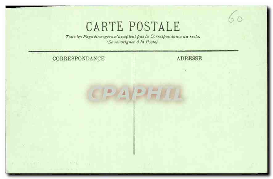 CPA Chateau de Chantilly l'Entree de la Chapelle  — Verso