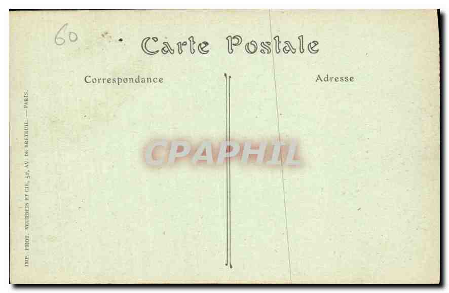 Parc du Château de Chantilly — Les Trois Allées — Jhot. — Rückseite